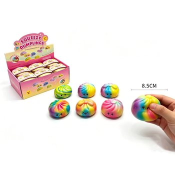 RAGE - G&ouml;kkuşağı Squishy Mantı B&Uuml;Y&Uuml;K BOY - PU K&ouml;p&uuml;k Serisi, 8.5x8.5x4.8 cm (12 Adet)