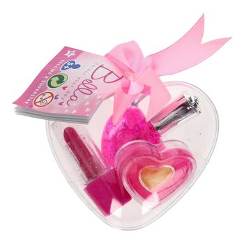 Stantta 3 Par&ccedil;alı Kalp Şeklinde Bella &Ccedil;ocuk Makyaj Seti (18'li Paket)