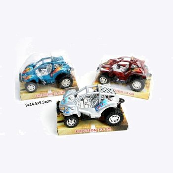 BLİSTER KARTTA HAVALI SÜRTMELİ BUGGY'LER, 13 CM (12 Adet)