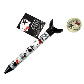 HELLO KITTY - 2'Sİ 1 ARADA ZIPZIP TOP & T&Uuml;KENMEZ KALEM - SİYAH (24 adet)