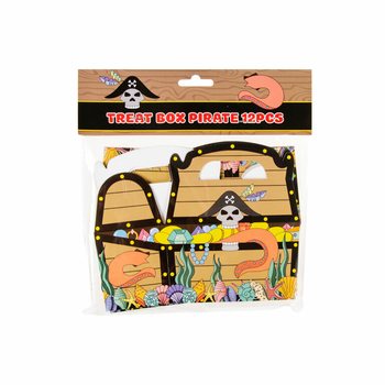 Korsan Temalı İkram ve Hediye Kutusu 12x12.5x6 cm (12 Adet)