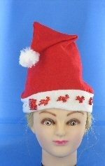 IŞIKLI KIZAKLI NOEL ŞAPKASI (12 adet)