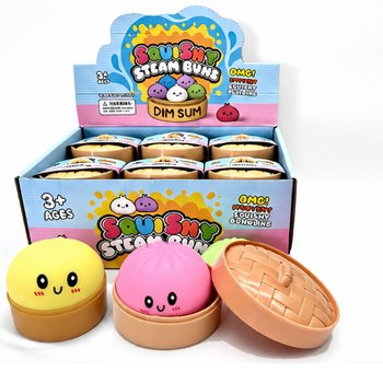 RAGE - Squishy Mantı Bun Dumplings B&Uuml;Y&Uuml;K (Ebat: 8.5 x 8.5 x 4.8 Cm) - Viral 2026 Fidget Oyuncak (12 Adet)
