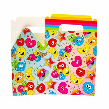 Smiley &Ccedil;ocuk Men&uuml; Kutusu / İkram Kutusu 14x10x17 cm (12 adet)