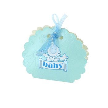 Bebek Doğum ve Baby Shower Şekerleme Kutusu - Mavi (12 adet)
