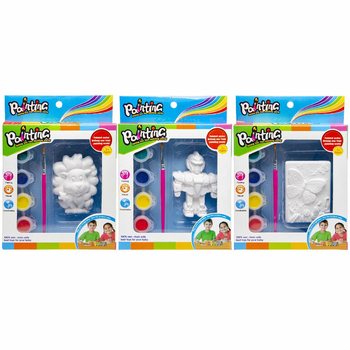 3D Boyama Fig&uuml;r&uuml; - Aslan / Robot / Kelebek (6 adet)