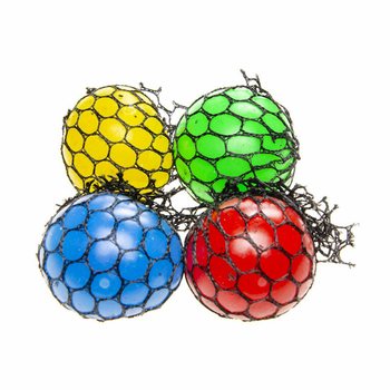SQUISHY SIKMA TOPU - &Ccedil;ap: 5 CM - STANDDA KARIŞIK CANLI RENKLER (24 Adet)