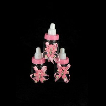 AYICIKLI PEMBE DEKORATİF BİBERON (12 adet)