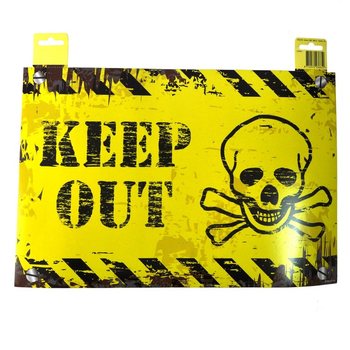 DEKORATİF KAPI TABELASI - "DANGER" / "KEEP OUT" (12 adet)