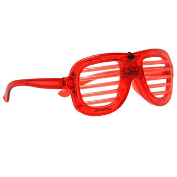 LED Işıklı SHUTTER SHADES G&ouml;zl&uuml;k - Renk: Kırmızı (12 adet)