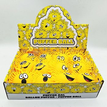 EMOJİ YÜZLÜ PUFFER TOPU - 10CM - TEŞHİR KUTUSUNDA (12 Adet)