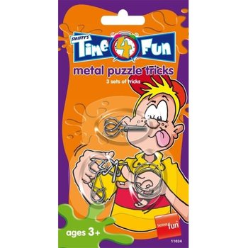 SMIFFY'S Kart &Uuml;zerinde 3 Metal Zeka Bulmacası (24 Adet)