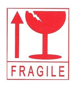 Kırılacak Eşya (FRAGILE) Etiketi / Yapışkanlı Sticker (45 Yaprak)
