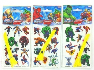 MARVEL HEROES KAZIMALI TRANSFER &Ccedil;IKARTMALAR (24 adet)