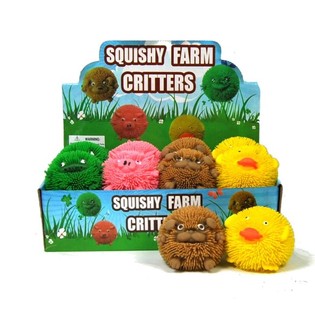 Işıklı Yumuşak &Ccedil;iftlik Hayvanları - Squishy (12 Adet)