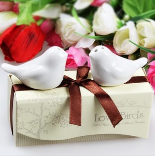 "LOVE BIRDS" Tuz ve Biberlik Seti D&uuml;ğ&uuml;n Hediyesi (5 adet)