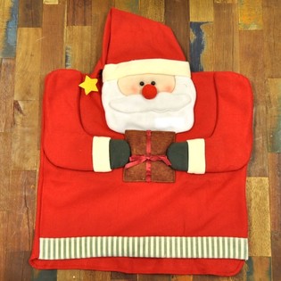 L&Uuml;KS NOEL BABA SANDALYE KILIFLARI (4 adet)