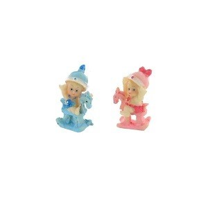 Sallanan At &Uuml;zerinde Bebek Fig&uuml;r&uuml; 5 cm (24 adet)