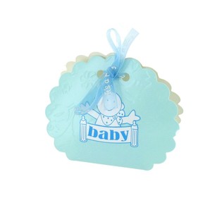 Bebek Doğum ve Baby Shower Şekerleme Kutusu - Mavi (12 adet)