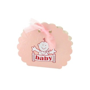 Bebek Şekeri ve İkram Kutusu - Pembe (12'li Paket)