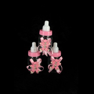 AYICIKLI PEMBE DEKORATİF BİBERON (12 adet)