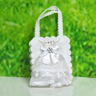 Nikah Şekeri ve Hediyelik &Ccedil;antası - Gelinlik Modeli (12 adet)