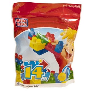 Mega Bloks 8108 - Büyük Yapı Blokları Çantası (14 Parça)