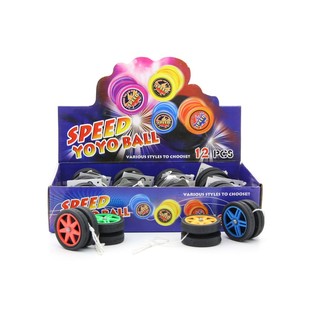Araba Lastiği Tasarımlı "Speedy" Yo-Yo Standlı (12'li Paket)