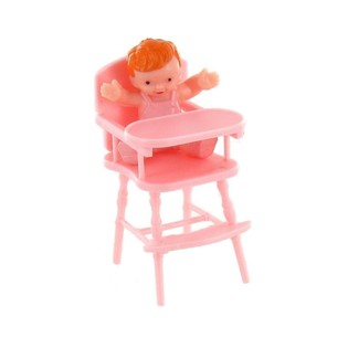 Pembe Mama Sandalyesinde Bebek Pasta S&uuml;s&uuml; (10 adet)