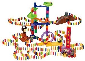 PLAYGO - Otomatik Trenli Deluxe Domino Seti - 500 Par&ccedil;a