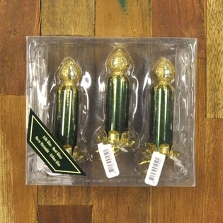 Mandal Klipsli 3'l&uuml; Dekoratif Yılbaşı Ağacı Mumu (6 paket)
