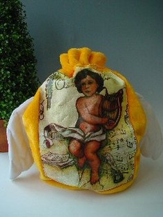Melek Kanatlı K&uuml;&ccedil;&uuml;k Suni K&uuml;rk Hediye &Ccedil;antası (2'li Paket)