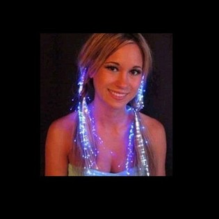 Kelebekli LED Işıklı Sa&ccedil; Postişi (3'l&uuml; Paket)