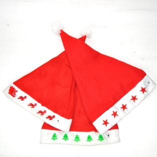 Işıklı LED Noel Şapkaları - 3 &Ccedil;eşit (12 adet)