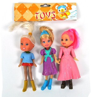 Torba İ&ccedil;inde 3 Mini Bebek (10'lu Paket)