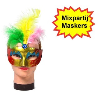 Parti ve Venedik Maskeleri Karışık Paket (54 Adet)