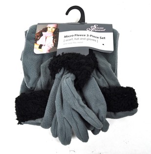 3 Par&ccedil;a Mikro Polar Set Gri