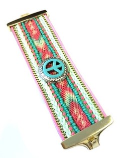 L&uuml;ks Geniş Bileklik Nane Yeşili Ibiza Peace (1 adet)