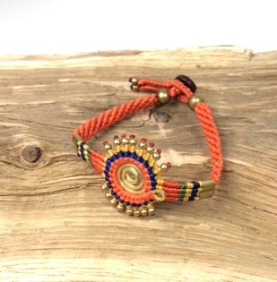 HANDMADE ORIGINALS Bileklik Turuncu/Kahverengi (1 adet)