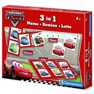DISNEY PIXAR CARS 3'&Uuml; 1 ARADA OYUN SETİ - MEMO - DOMINO - LOTTO