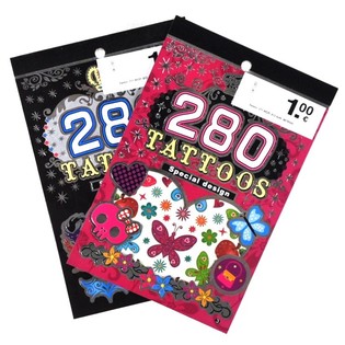 280 &Ccedil;ıkartmalı D&ouml;vme Sticker Kitap&ccedil;ıkları (24 adet)