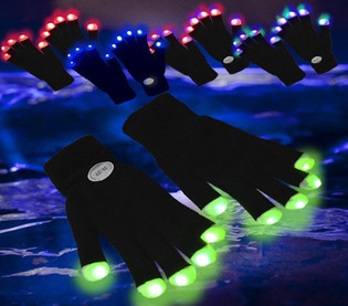 LED Eldivenler / Rave Eldivenleri (12 adet)