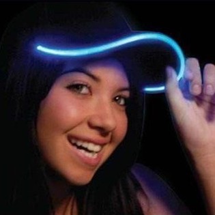 IŞIKLI LED ŞAPKA / PARTY CAPS - RENK: MAVİ (6 adet)
