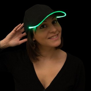 IŘIKLI LED ŘAPKA / PARTY CAPS - RENK: YEŘİL (12 ADET)