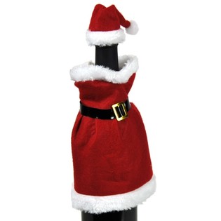 ŞARAP ŞİŞESİ NOEL ELBİSESİ (12 adet)