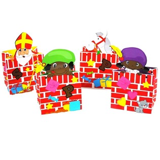 4 Par&ccedil;alı Noel Baba ve Piet Şekerlik Seti (12 set)