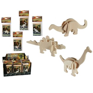 Teşhir Standında Ahşap Dinozor 3D Yapboz (72 adet)