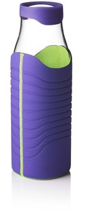 MENU - Silikon Kapaklı ve Neopren Kılıflı Tasarım Cam Sürahi 1L 25cm (1 Adet)