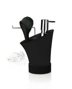 NUANCE - Sabun Pompalı ve Bulaşık Fırçalı Lüks Tezgah Üstü Düzenleyici Set (1 set)