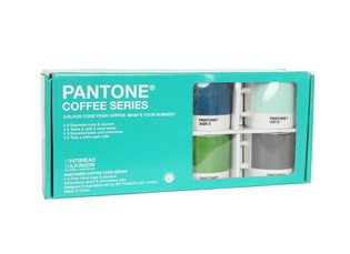 PANTONE - 4'L&Uuml; ESPRESSO FİNCANI VE TABAĞI SETİ